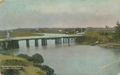 Maribyrnong Bridge, Saltwater River, 1906