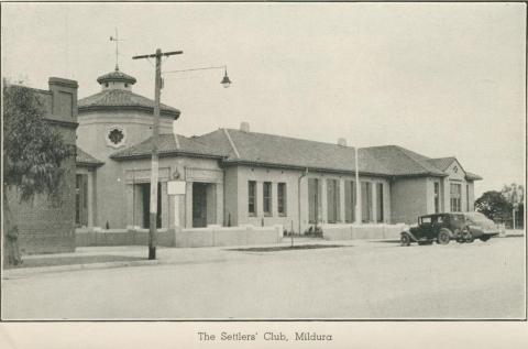 The Settlers' Club, Mildura, 1948