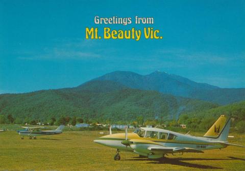 Mount Beauty Aerodrome with Mt Bogong in background