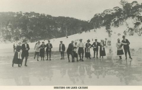 Skaters on Lake Catani, Mount Buffalo