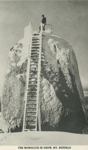 The Monolith in snow, Mount Buffalo