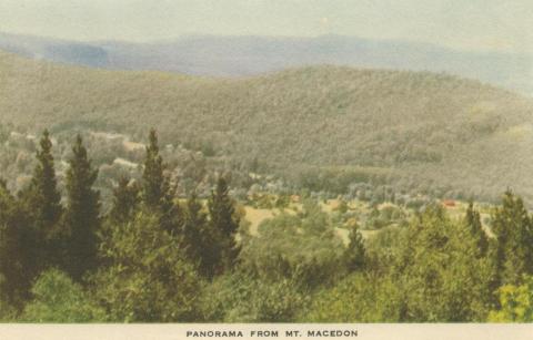 Panorama from Mount Macedon, 1955