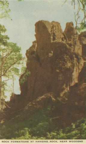 Rock formations at Hanging Rock, near Woodend, 1955