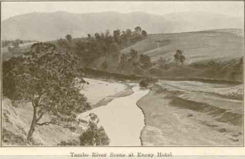 Tambo River Scene at Ensay Hotel, Omeo