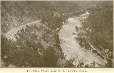 The Tambo Valley Road at St Patrick's Creek, Omeo