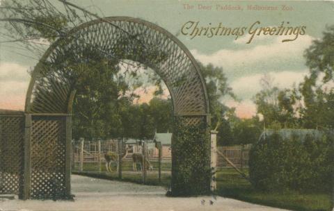 The Deer Paddock, Melbourne Zoo, Parkville, 1903