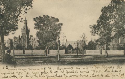 Ormond College, Melbourne, Parkville, 1905