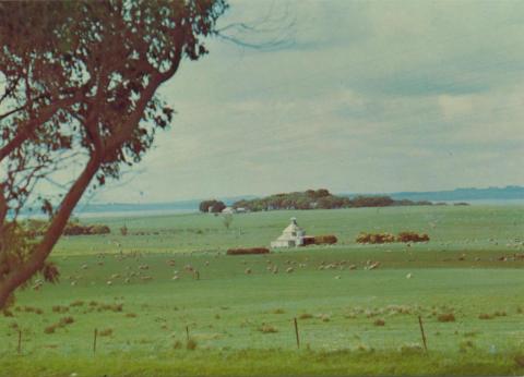 A peaceful farm scene showing Chicory Kiln on Phillip Island