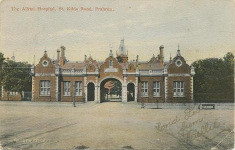 The Alfred Hospital, St Kilda Road, Prahran, 1908