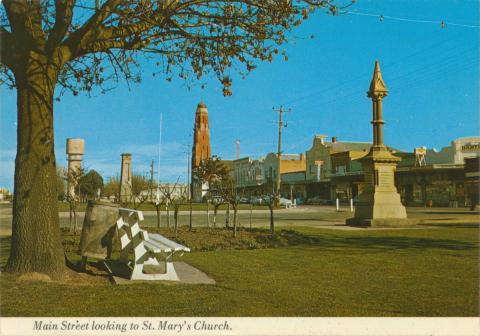 Main Street looking to St Mary's Church, Bairnsdale