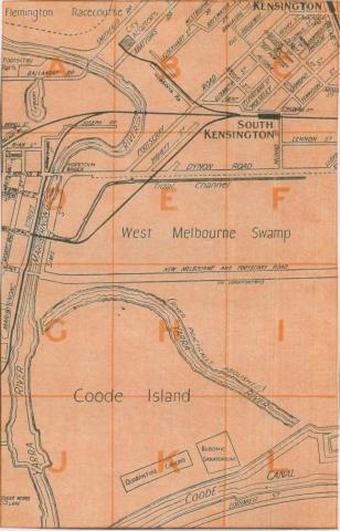 Map of Coode Island, 1936