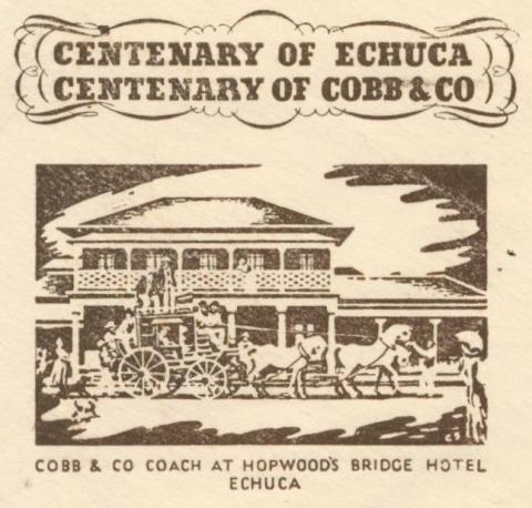 Envelope, Centenary of Echuca and Cobb & Co, 1953