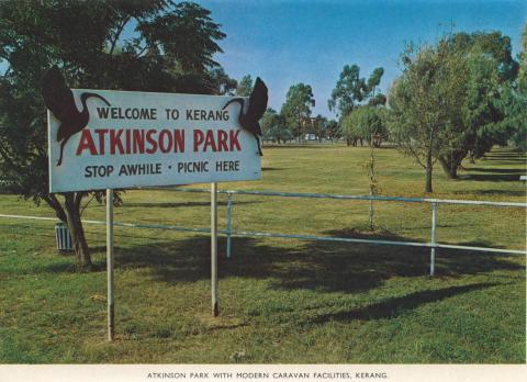 Atkinson Park with Modern Caravan Facilities, Kerang, 1975