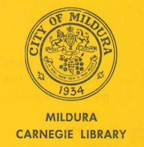 City of Mildura, Carnegie Library Bookmark