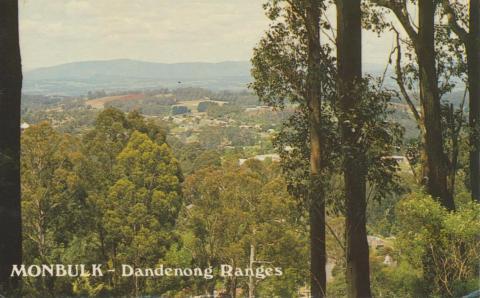 View across Monbulk from the Olinda Road, Dandenong Ranges, 1984