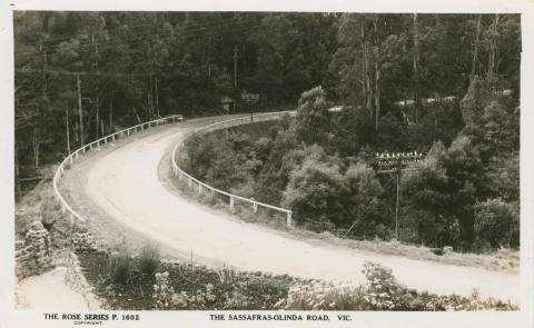 The Sassafras-Olinda Road, Sassafras, 1949