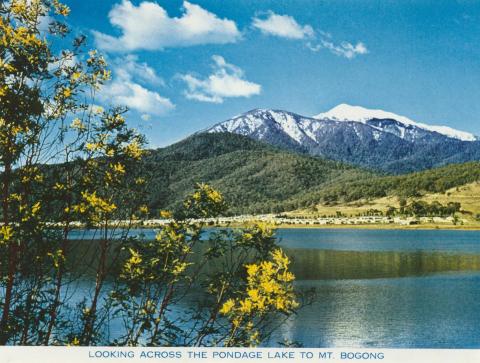 Looking across the Pondage Lake to Mt Bogong