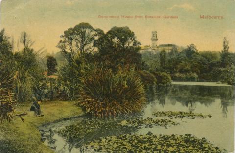 Government House from Botanical Gardens, Melbourne, 1911