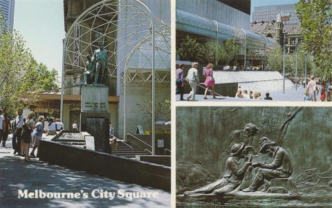 Melbourne's City Square, Burke and Wills Statue, Plaque on Collins Street