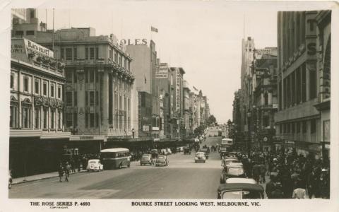 Bourke Street, looking west, Melbourne