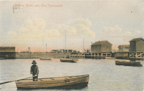 Fishing Boats and Pier, Queenscliff, 1906