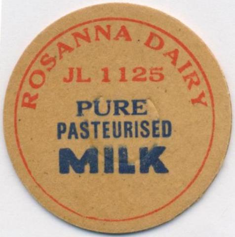 Rosanna Dairy Token, 1925