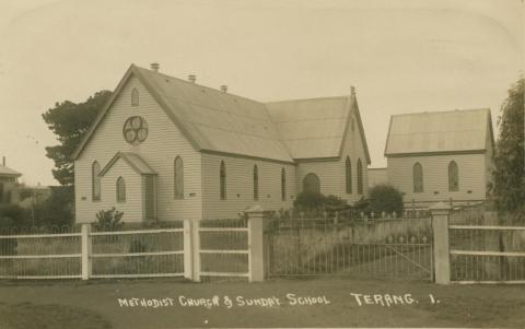 Methodist Church and Sunday School, Terang, 1915