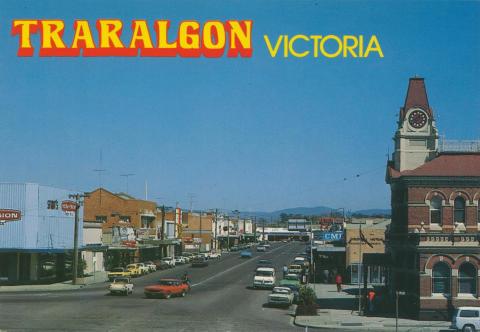 Looking along Franklin Street, Traralgon's main street