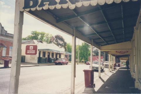 View through Shop Verandahs on High Street, Trentham