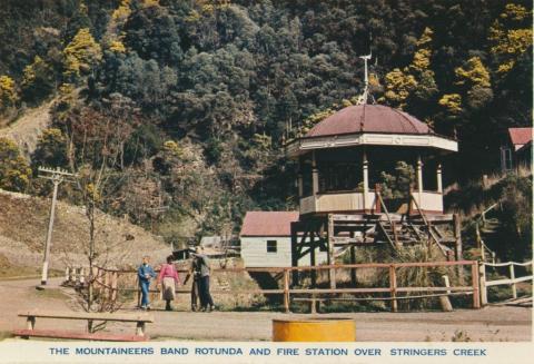 The Mountaineers Band Rotunda and Fire Station Over Stringers Creek, Walhalla