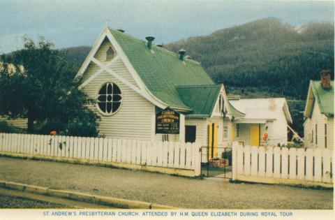 St Andrew's Presbyterian Church, attended by HM Queen Elizabeth during Royal Tour, Warburton