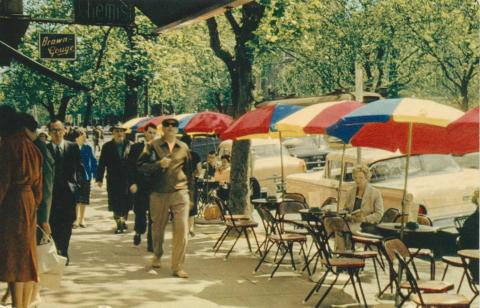 Sidewalk restaurant, Collins Street, Melbourne