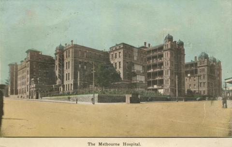 Melbourne Hospital, Swanston Street, Melbourne, 1917