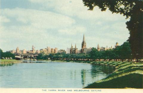 The Yarra River and Melbourne skyline