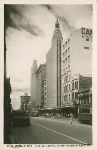 Tall buildings in Swanston Street, Melbourne