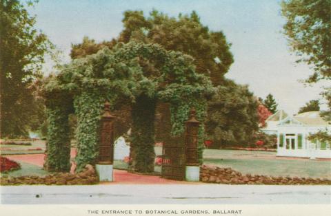 The Entrance to the Botanical Gardens, Ballarat, 1958