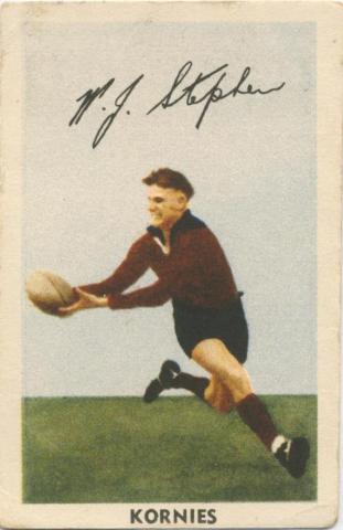 W. J. Stephen, Fitzroy Football Club, Kornies Card