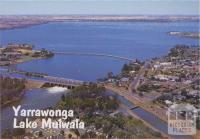 Aerial view of Lake Mulwala and Yarrawonga Weir on the Murray River, Yarrawonga 