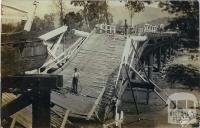 Damaged bridge near Alexandra, 1912