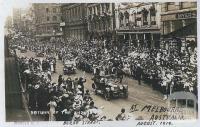 Return of the Anzacs, August 1919. Burke (Bourke) Street, Melbourne