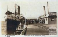 The boats at the pier, Portarlington, c1920