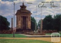 The impressive War Memorial, Colac