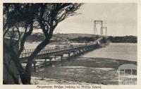 Suspension Bridge, looking to Phillip Island, Cowes