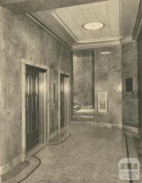 Royal Insurance Building, the lift lobby, Melbourne, 1940