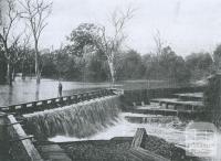 Glenorchy weir, Wimmera River, Gelnorchy, 1903