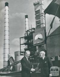 Opening of the Geelong power station, 1954