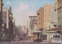 Bourke Street, looking towards Parliament House, Melbourne, 1935