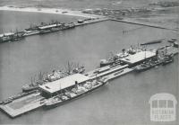 Aerial view of Station and Princes Piers, Port Melbourne, 1939