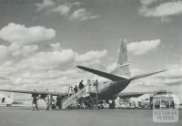 Vikers Viscount airliner, Essendon North, 1958