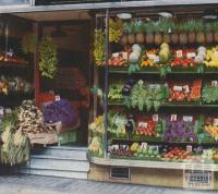 Window display in one of Melbourne's fruit stores, 1955